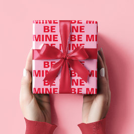 Papel De Regalo Fancy Red & Pink Be MIne Valentines