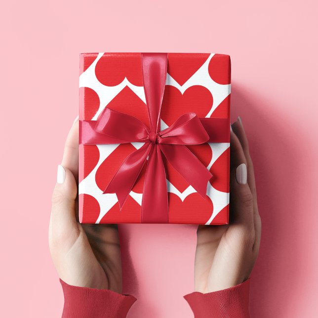 Papel De Regalo Fancy Red & Pink Heart Pattern Valentines (Subido por el creador)