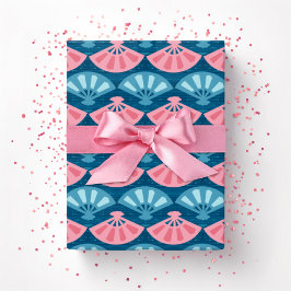 Papel De Regalo Fanfare in Pink and Aqua