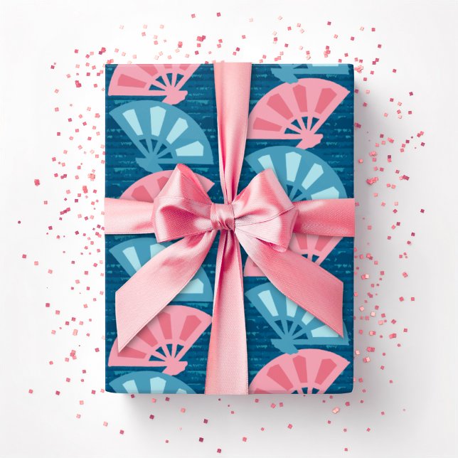 Papel De Regalo Fanfare Stripe in Pink and Aqua (Subido por el creador)