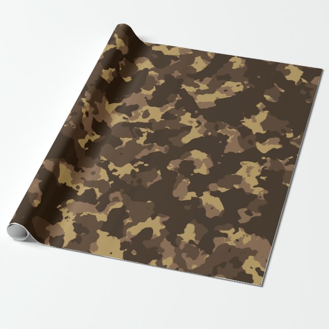 Papel De Regalo Fango Camo (Desenrollado)