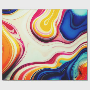 Papel De Regalo Fantasía blanca rosa rosa azul trendy