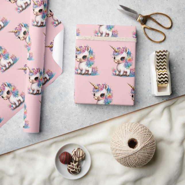 Papel De Regalo Fantasía de Unicorn (Artesanía)
