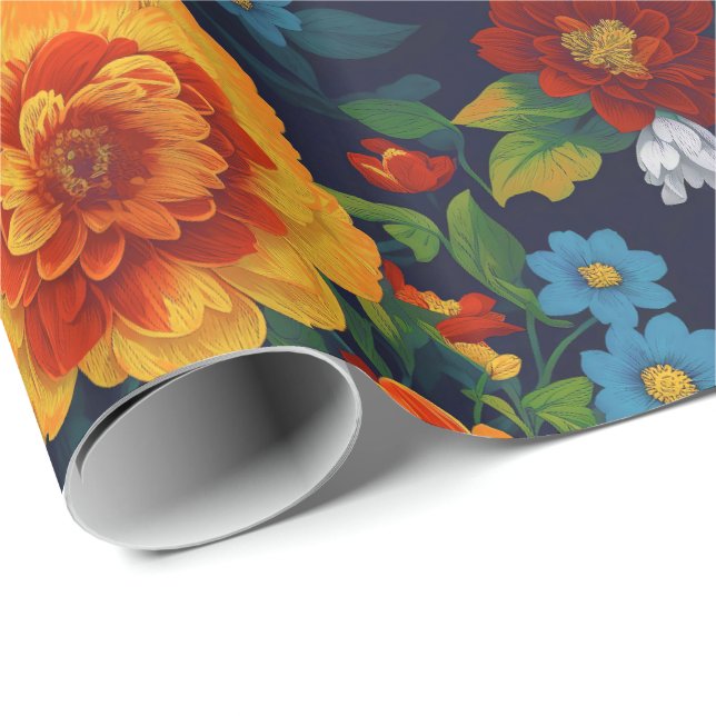 Papel De Regalo Fantasía floral Clásica de todas las ocasiones (Esquina del rollo)