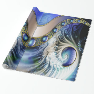 Papel De Regalo Fantasía fractal abstracta