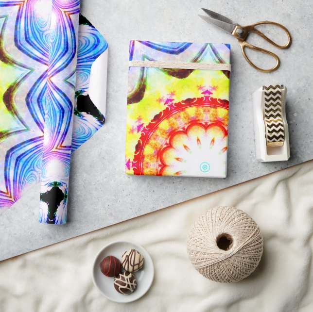 Papel De Regalo Fantasía Sacerdote Mage Magia Vibrante Mandela (Artesanía)