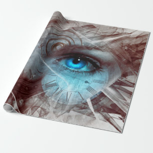 Papel De Regalo Fantasía surrealista reloj de la vista