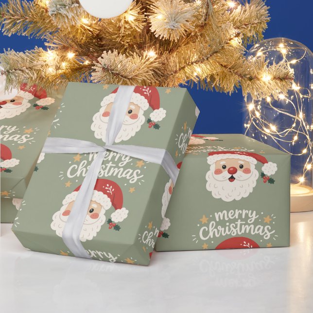Papel De Regalo Fantasioso Papá Noel Escandinavo Feliz Navidad (Vacaciones)