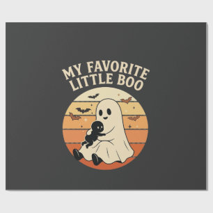 Papel De Regalo Fantasma bebé retro sol favorito Little Boo Hallow