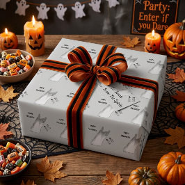 Papel De Regalo Fantasma Blanco Boo