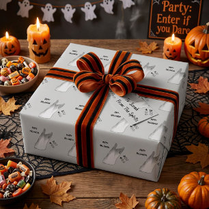 Papel De Regalo Fantasma Blanco Boo