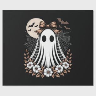 Papel De Regalo Fantasma de encaje vintage de Halloween