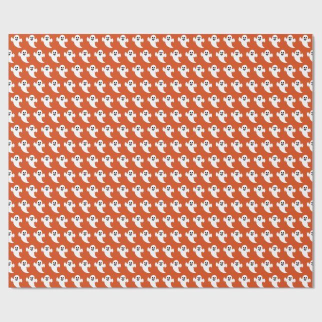 Papel De Regalo Fantasma de Halloween (Superficie plana)