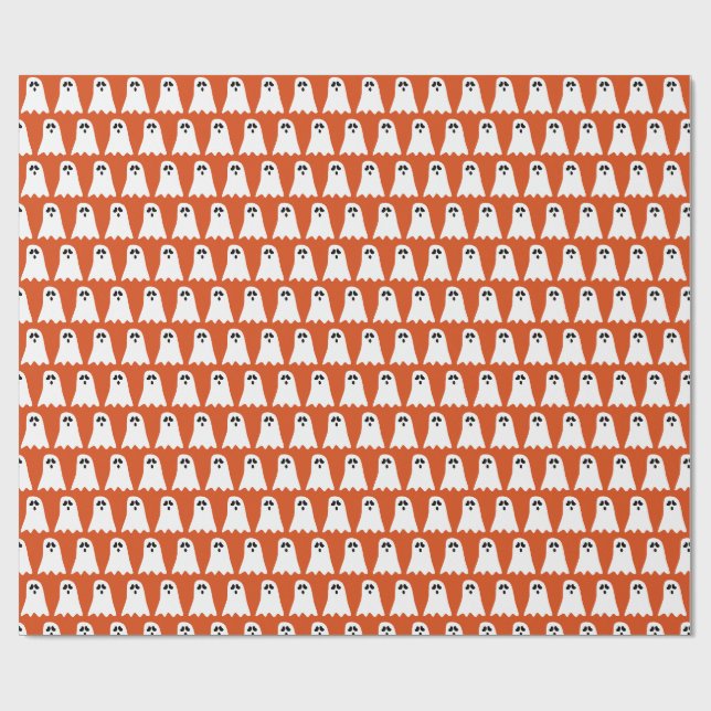 Papel De Regalo Fantasma de Halloween (Superficie plana)