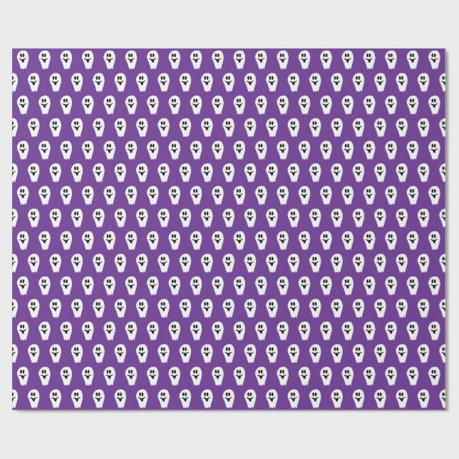 Papel De Regalo Fantasma de Halloween (Superficie plana)