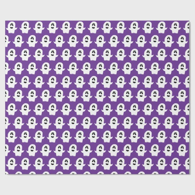 Papel De Regalo Fantasma de Halloween (Superficie plana)