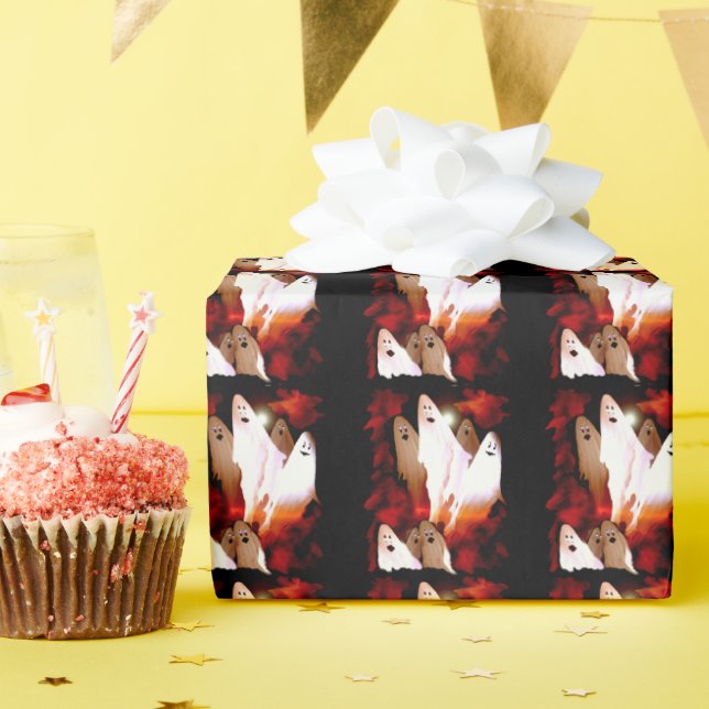 Papel De Regalo Fantasma de Halloween (Fiesta de cumpleaños )