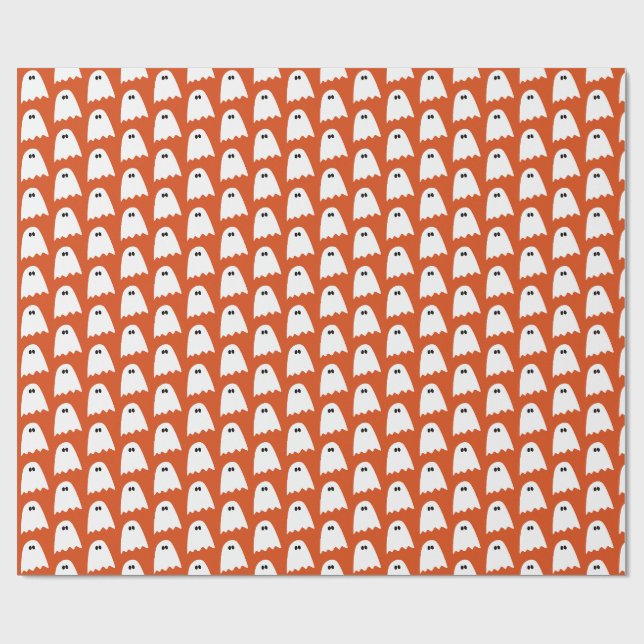 Papel De Regalo Fantasma de Halloween (Superficie plana)