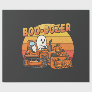 Papel De Regalo Fantasma Divertido Boo Dozer Halloween