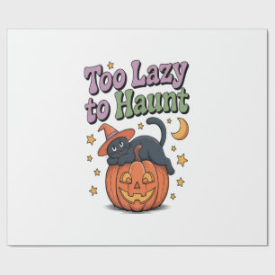 Papel De Regalo Fantasma Perezoso de Halloween