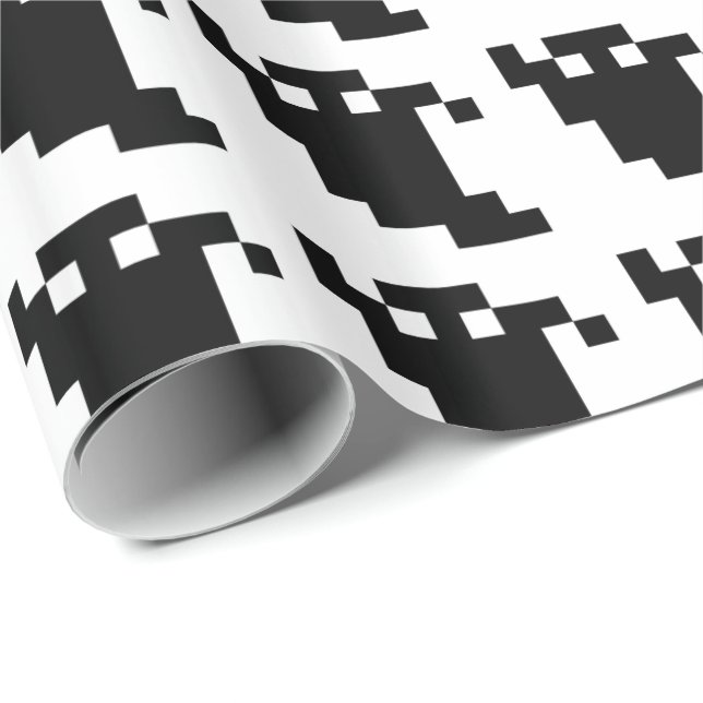 Papel De Regalo Fantasma Sombra de 8 Bits Pixel (Esquina del rollo)