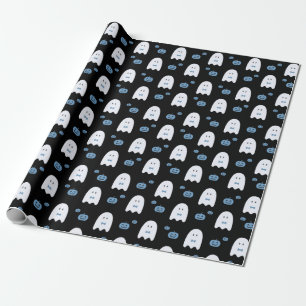 Papel De Regalo Fantasma y calabaza de Halloween de Blue Boy