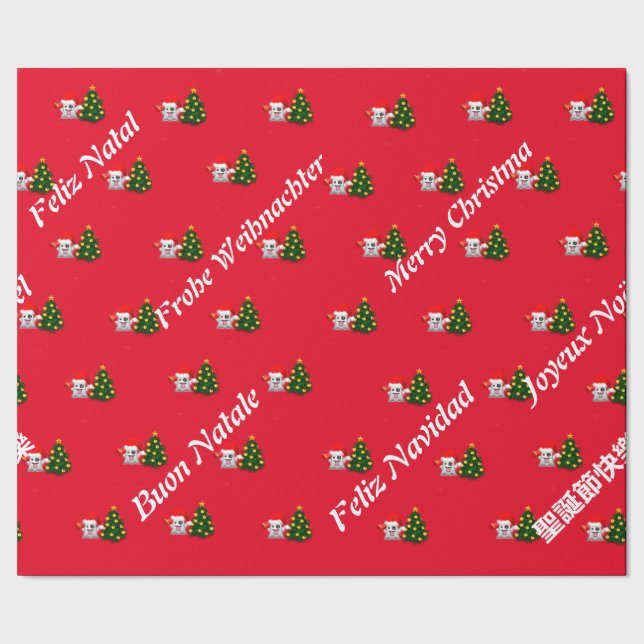 Papel De Regalo Fantasmaa de whatsapp Feliz Navidad varios idiomas (Costura)