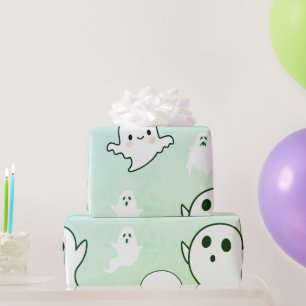 Papel De Regalo Fantasmagóricos Fantasmas Blancos Super Lindos de