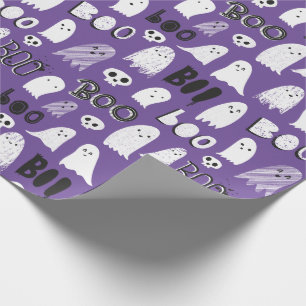 Papel De Regalo Fantasmas, cráneos y boo cucharados