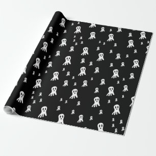 Papel De Regalo Fantasmas oscuros de Halloween