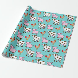 Papel De Regalo Farm Animals