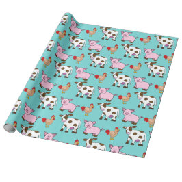 Papel De Regalo Farm Animals