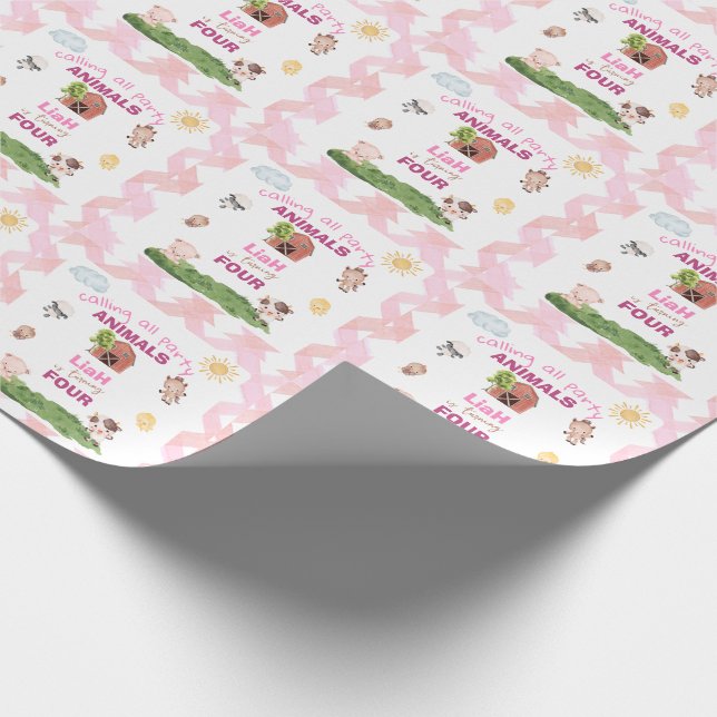 Papel De Regalo Farm animals Any Age  (Esquina)