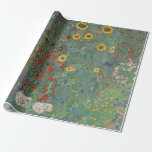 Papel De Regalo Farm Garden Sunflowers, de Gustav Klimt Painting<br><div class="desc">Obra maestra del pintor imperial austriaco Gustav Klimt : Jardín de granja con girasoles</div>