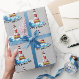 Papel De Regalo Faro De Cumpleaños Con Onda