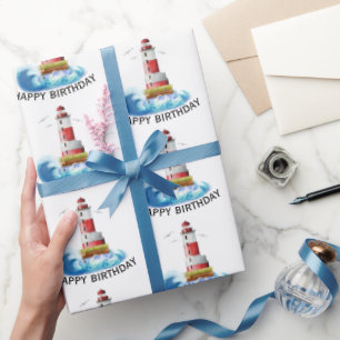 Papel De Regalo Faro De Cumpleaños Con Onda