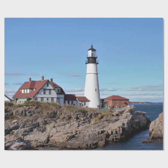 Papel De Regalo Faro principal Maine de Portland (Superficie plana)