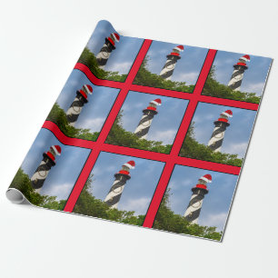 Papel De Regalo Faro San Agustín Florida de Feliz Navidad