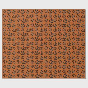 Papel De Regalo Faroles Jack O’ naranja y negro