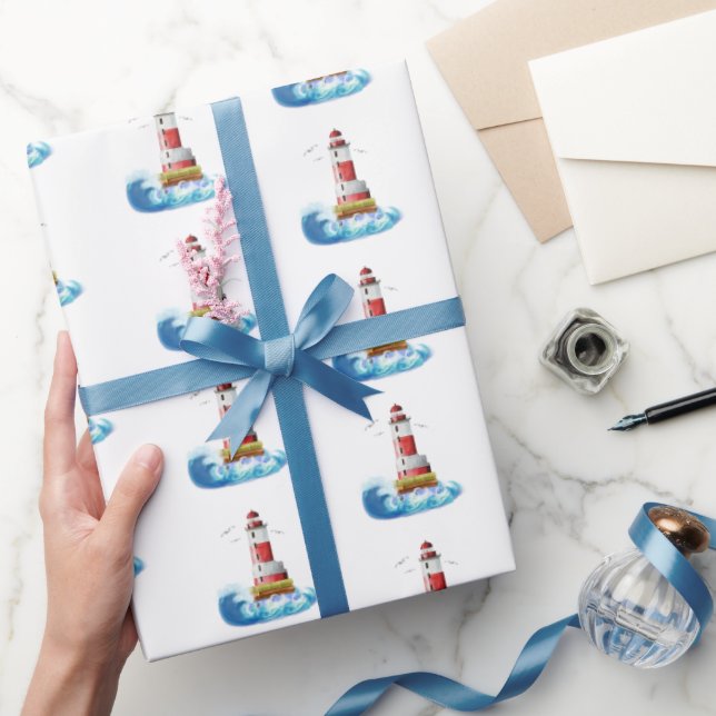 Papel De Regalo Faros en blanco (Regalar)