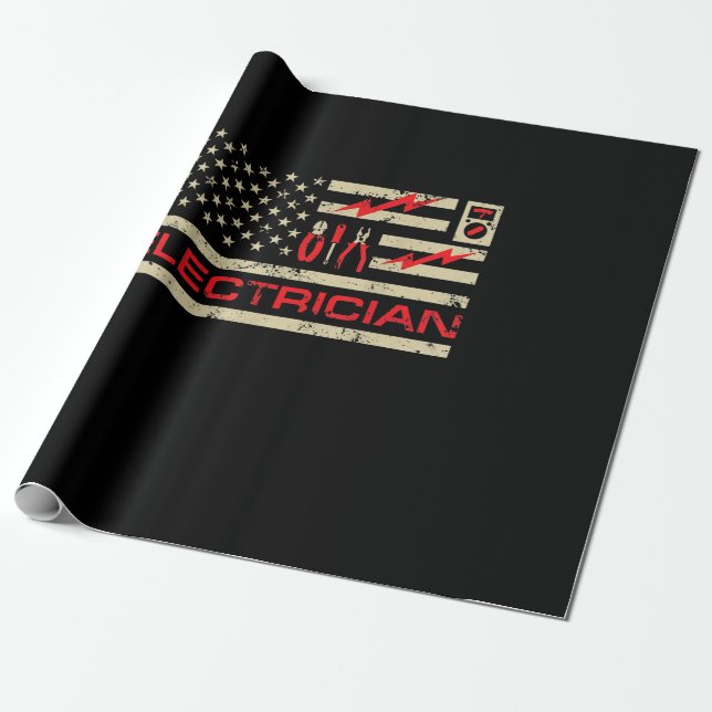 Papel De Regalo Fars de patriotas norteamericanos de bandera (Desenrollado)