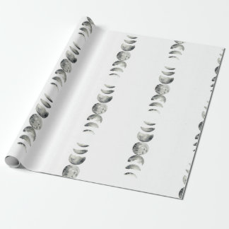 Papel De Regalo Fases de la acuarela de la luna