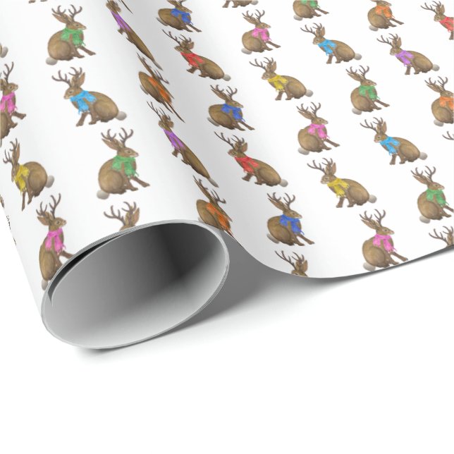 Papel De Regalo Fashion Forward Jackalopes Wrapping Paper (Esquina del rollo)