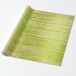 Papel De Regalo Faux Champaigne Gold Wood Shabby Lime Green