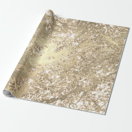 Papel De Regalo Faux Champaigne Rosa Gold Marble Metálico Sparkly