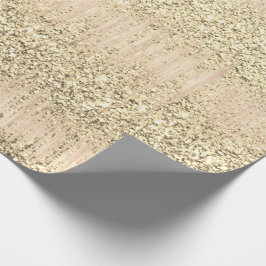 Papel De Regalo Faux Champaigne Rosa Ivory Metallic Purpurina