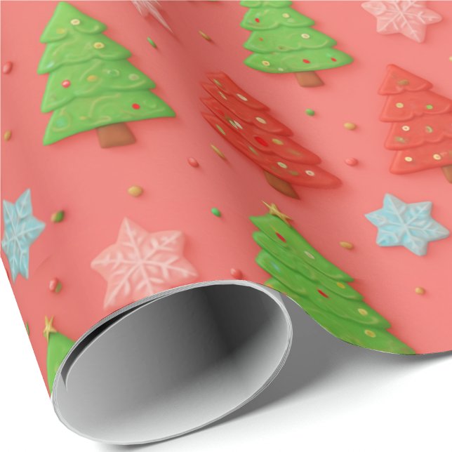 Papel De Regalo Faux Cookies in Clay Red Christmas Gift Wrap (Subido por el creador)