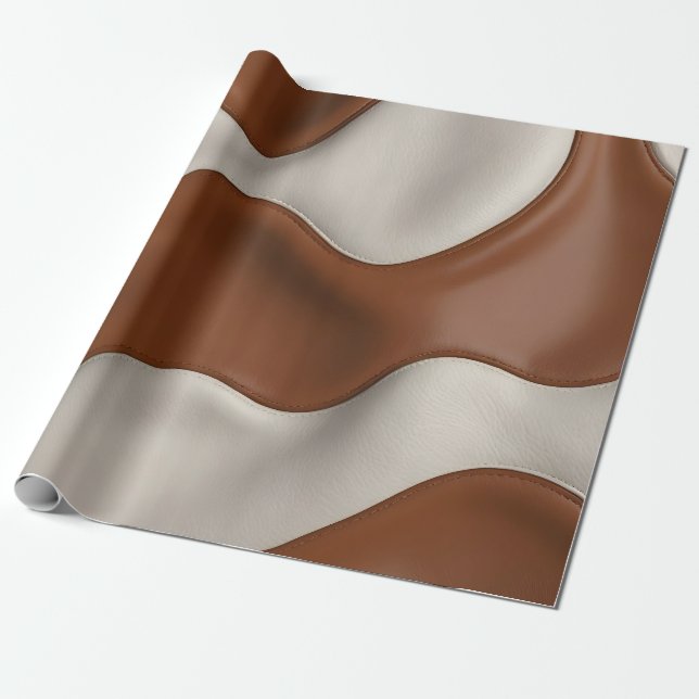 Papel De Regalo Faux Cow Leather Popular Luxury Elegant Collection (Desenrollado)