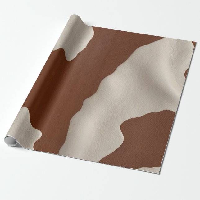 Papel De Regalo Faux Cow Leather Trendy Luxury Elegant Collection (Desenrollado)