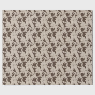Papel De Regalo Faux Cow Print Brown and Cream